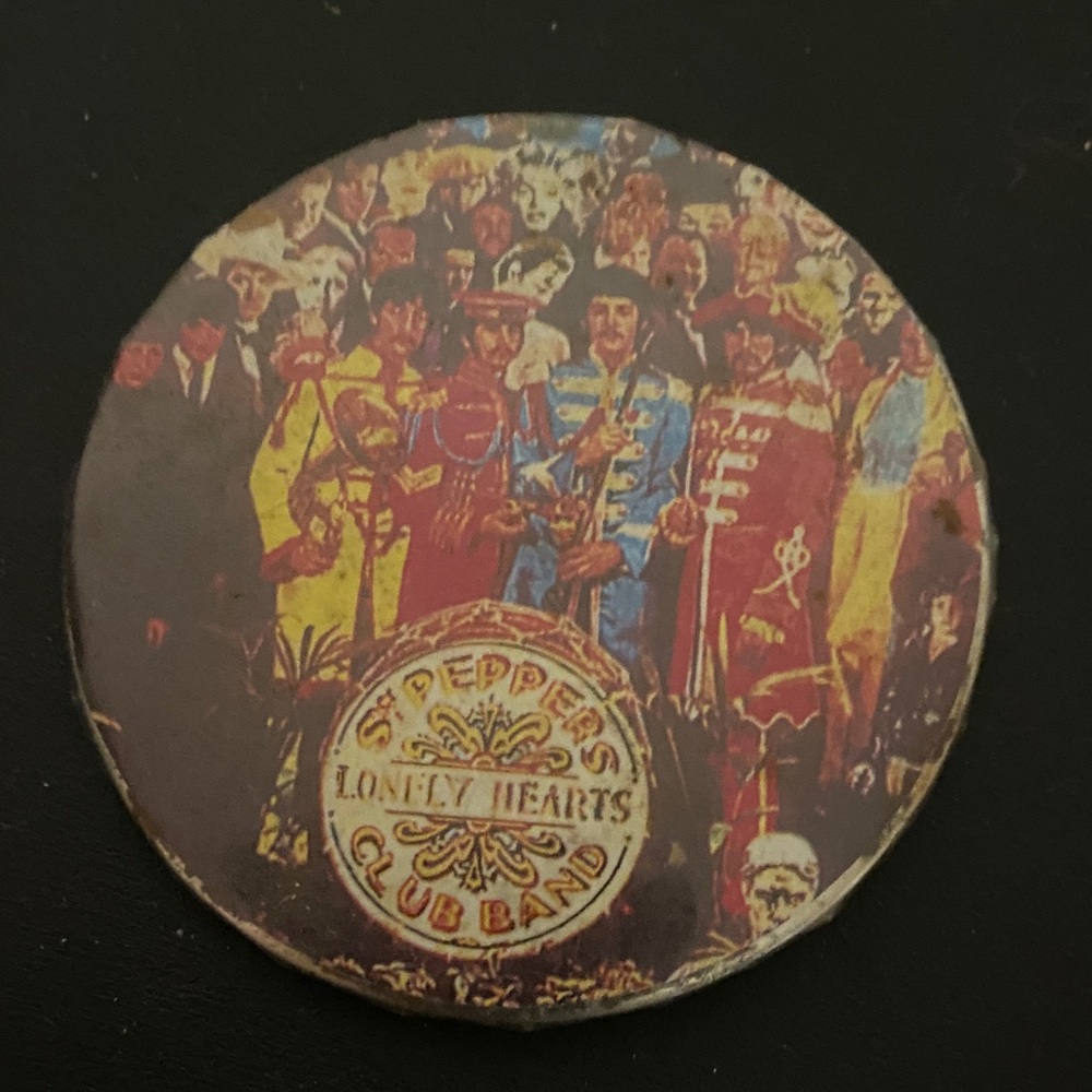 Vintage Beatles SargentPeppers Lonely Hearts Club Band Themed Brooch pin Lennon